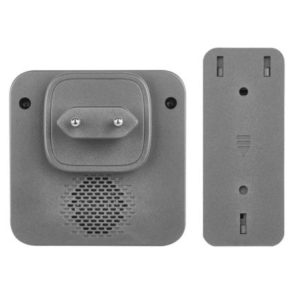 Bezdrôtový zvonček do zásuvky GoSmart 230V + 1xCR2032 sivý Wi-Fi