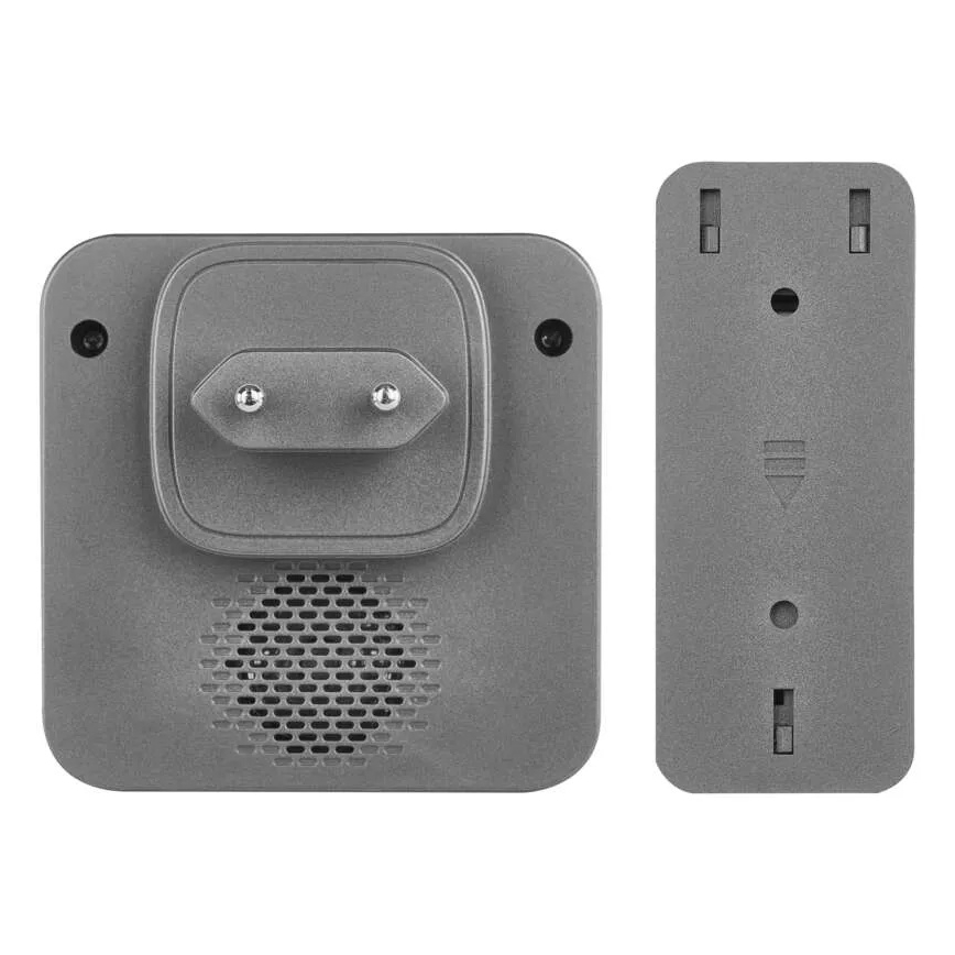 Bezdrôtový zvonček do zásuvky GoSmart 230V + 1xCR2032 sivý Wi-Fi