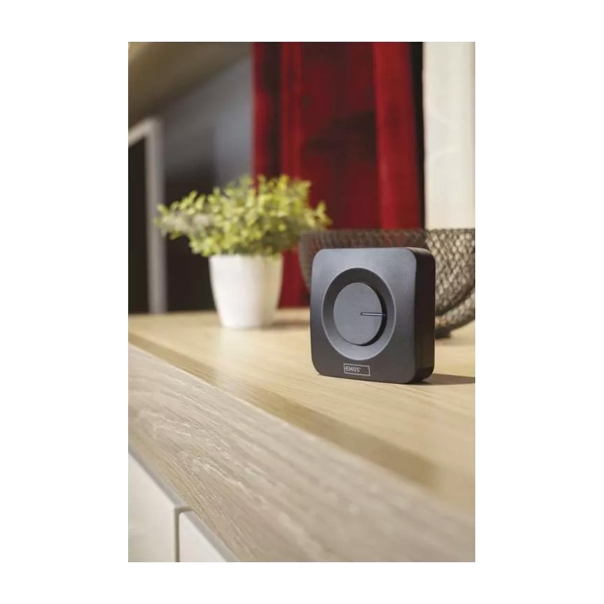 Bezdrôtový zvonček na batérie 3xAAA IP44 čierna