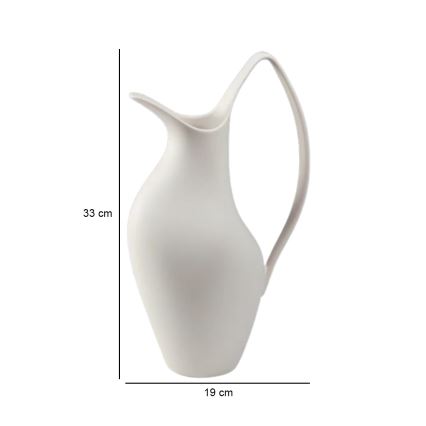 Biela keramická váza 33x17x19 cm