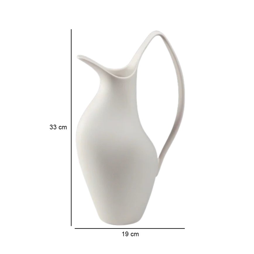 Biela keramická váza 33x17x19 cm