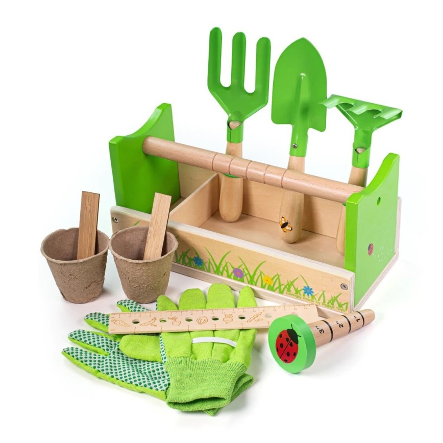 Bigjigs Toys - Záhradný set v prepravke