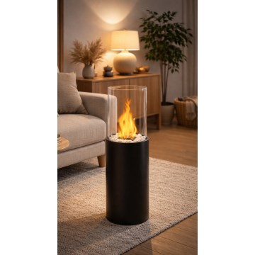 BIO krb ROMA 26,5x80,5 cm 2kW čierna + ochranný kryt