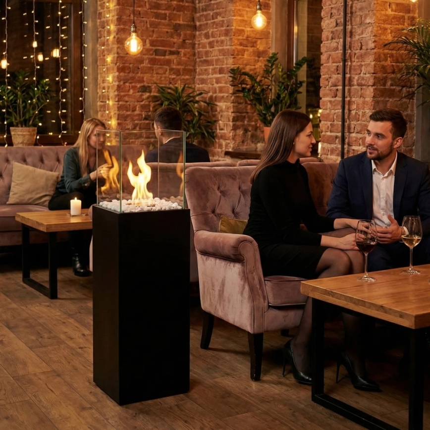 Biokrb ALICANTE 26,5x80,5 cm 2 kW čierny + ochranný kryt