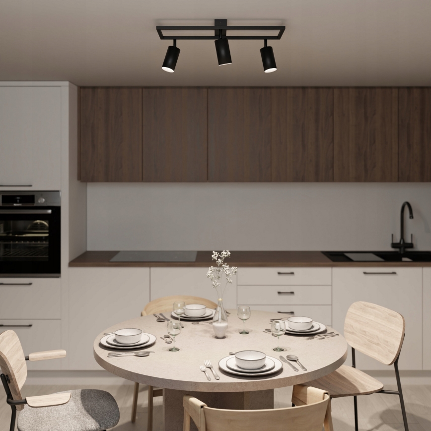 Bodové svietidlo 3xGU10/30W/230V čierne