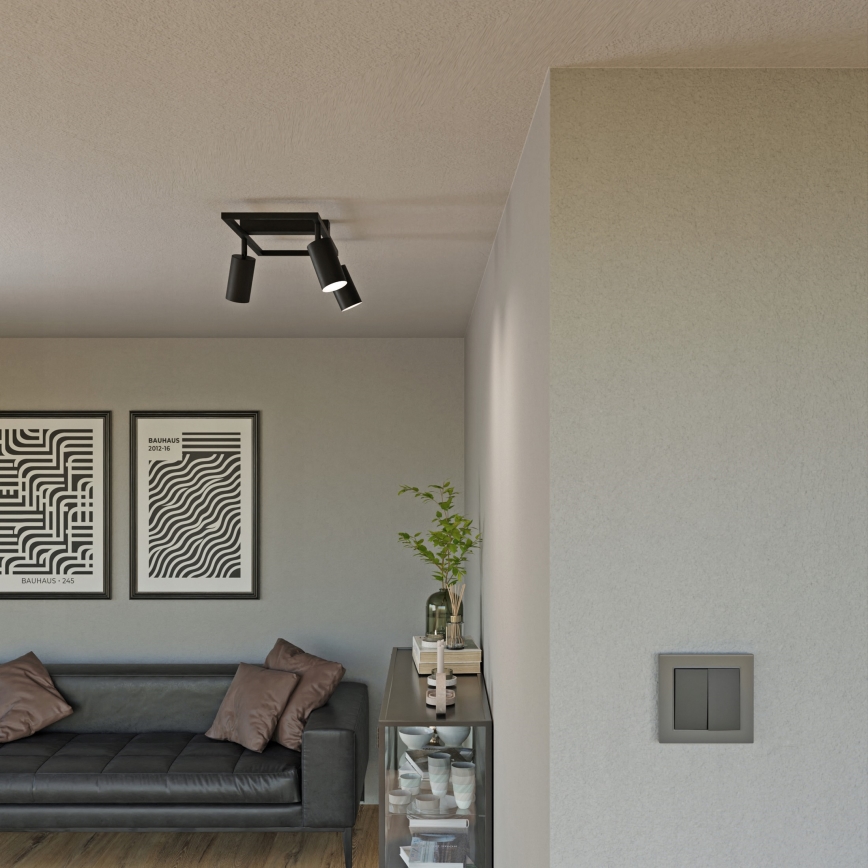 Bodové svietidlo 3xGU10/30W/230V čierne