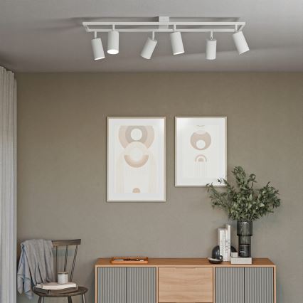 Bodové svietidlo 6xGU10/30W/230V biele