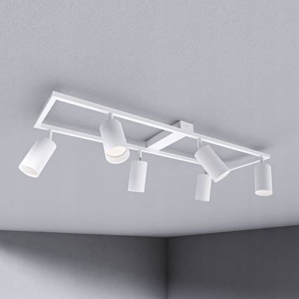 Bodové svietidlo 6xGU10/30W/230V biele