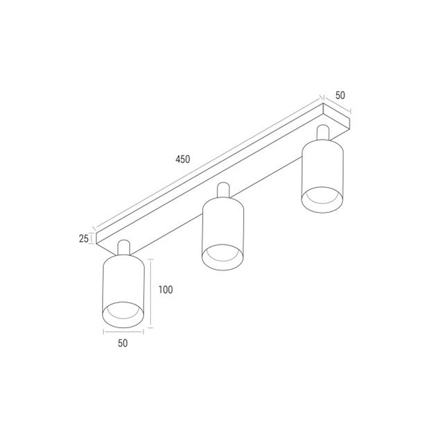 Bodové svietidlo ANGIE 3xGU10/35W/230V čierna