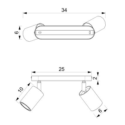 Bodové svietidlo BELLO 2xGU10/8W/230V biela