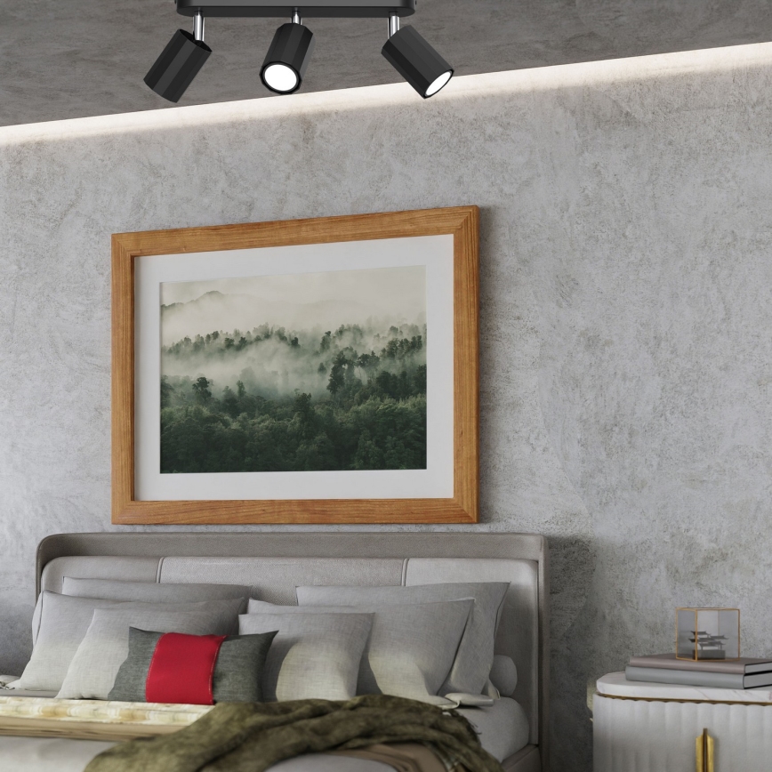 Bodové svietidlo BELLO 3xGU10/8W/230V čierna