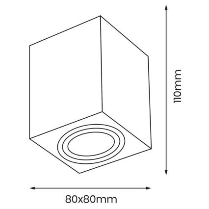 Bodové svietidlo BIMA 1xGU10/25W/230V hranatý biela