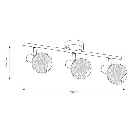 Bodové svietidlo DEX 3xE14/10W/230V béžové/krémové