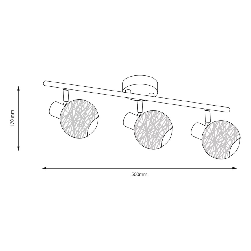 Bodové svietidlo DEX 3xE14/10W/230V béžové/krémové