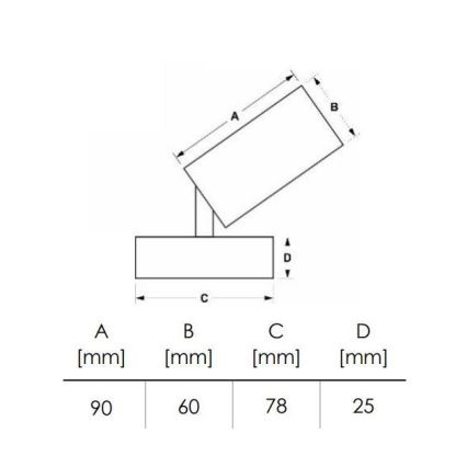 Bodové svietidlo DEZ 1xGU10/30W/230V biela