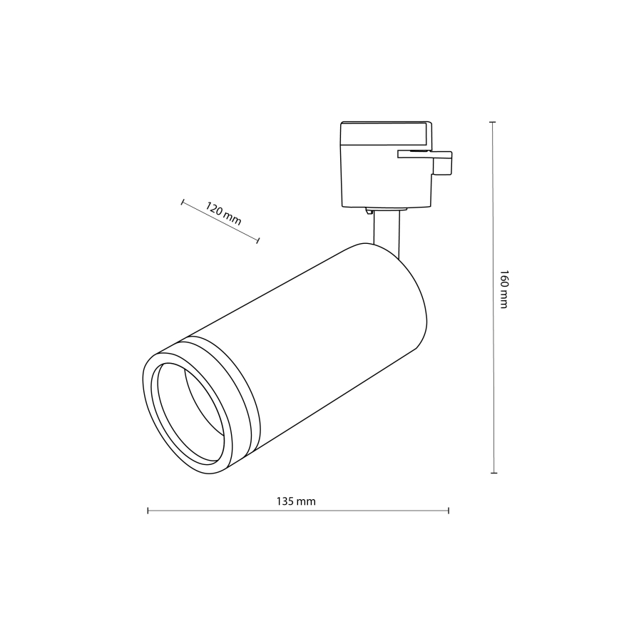 Bodové svietidlo do 1-fázového lištového systému JET RING 1xGU10/10W/230V biela
