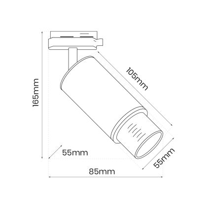 Bodové svietidlo do lištového systému MICA 1xGU10/25W/230V 1-fázové biela