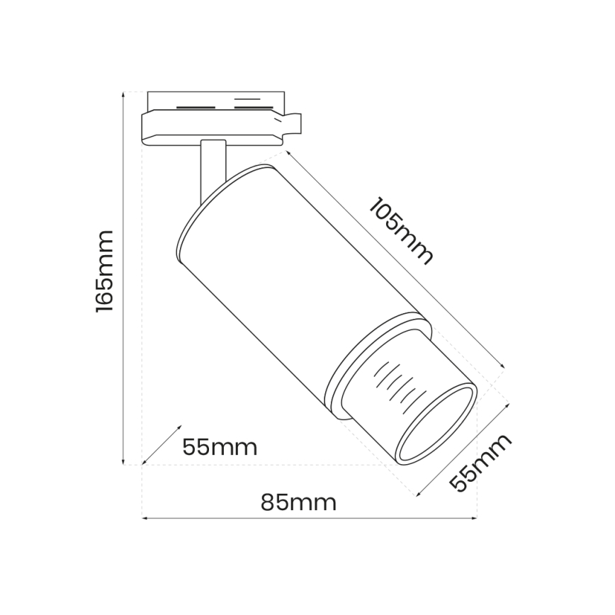 Bodové svietidlo do lištového systému MICA 1xGU10/25W/230V 1-fázové biela