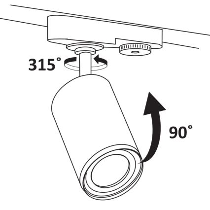 Bodové svietidlo do lištového systému PARIS 6xGU10/10W/230V + 2x1 m lištový systém biela