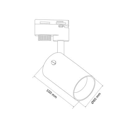 Bodové svietidlo do lištového systému SMOKY 1xGU10/10W/230V čierna