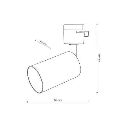 Bodové svietidlo do 1-fázového lištového systému TRACER 1xGU10/10W/230V čierna