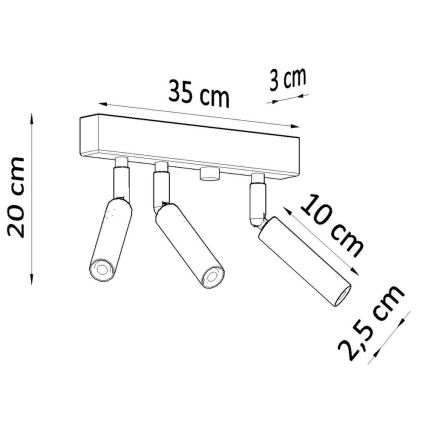 Bodové svietidlo EYETECH 3xG9/12W/230V biela