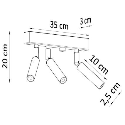 Bodové svietidlo EYETECH 3xG9/12W/230V čierna