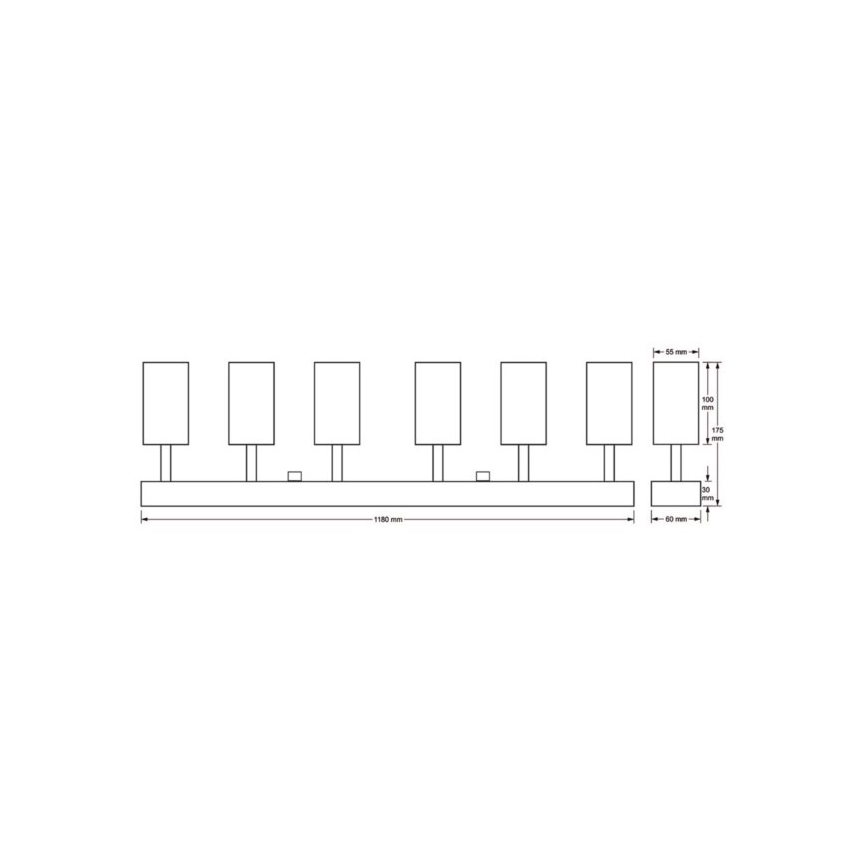 Bodové svietidlo FARGO 6xGU10/30W/230V biela