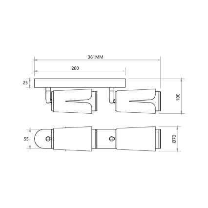 Bodové svietidlo FLOWER 2xGU10/8W/230V biela