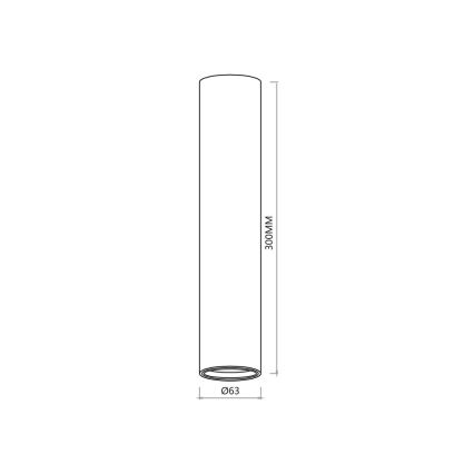 Bodové svietidlo GENESIS 1xGU10/8W/230V 30 cm biela