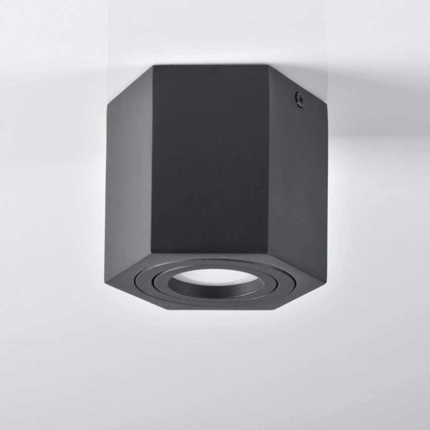 Bodové svietidlo HEXAGON 1xGU10/10W/230V čierna