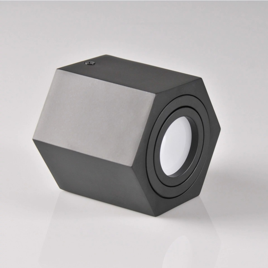 Bodové svietidlo HEXAGON 1xGU10/10W/230V čierna