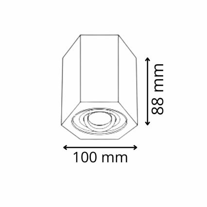 Bodové svietidlo HEXAGON 1xGU10/10W/230V čierna