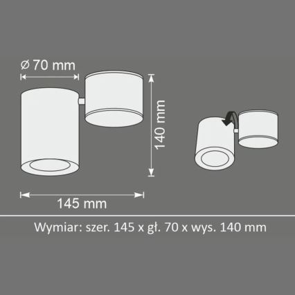 Bodové svietidlo HOBRO 1xGU10/10W/230V biela