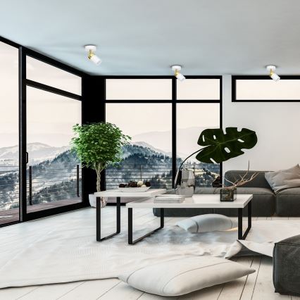 Bodové svietidlo JOKER 1xGU10/25W/230V biela/zlatá