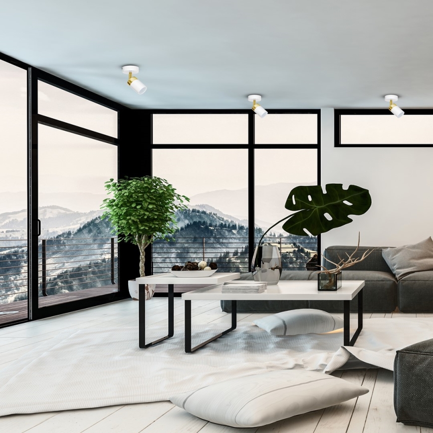 Bodové svietidlo JOKER 1xGU10/25W/230V biela/zlatá