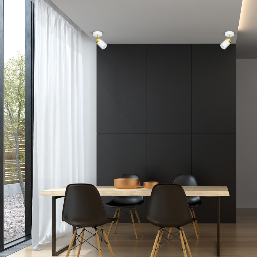 Bodové svietidlo JOKER 1xGU10/25W/230V biela/zlatá