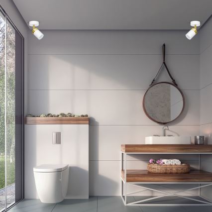 Bodové svietidlo JOKER 1xGU10/25W/230V biela/zlatá