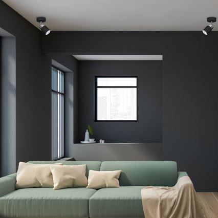 Bodové svietidlo JOKER 1xGU10/25W/230V čierna/lesklý chróm