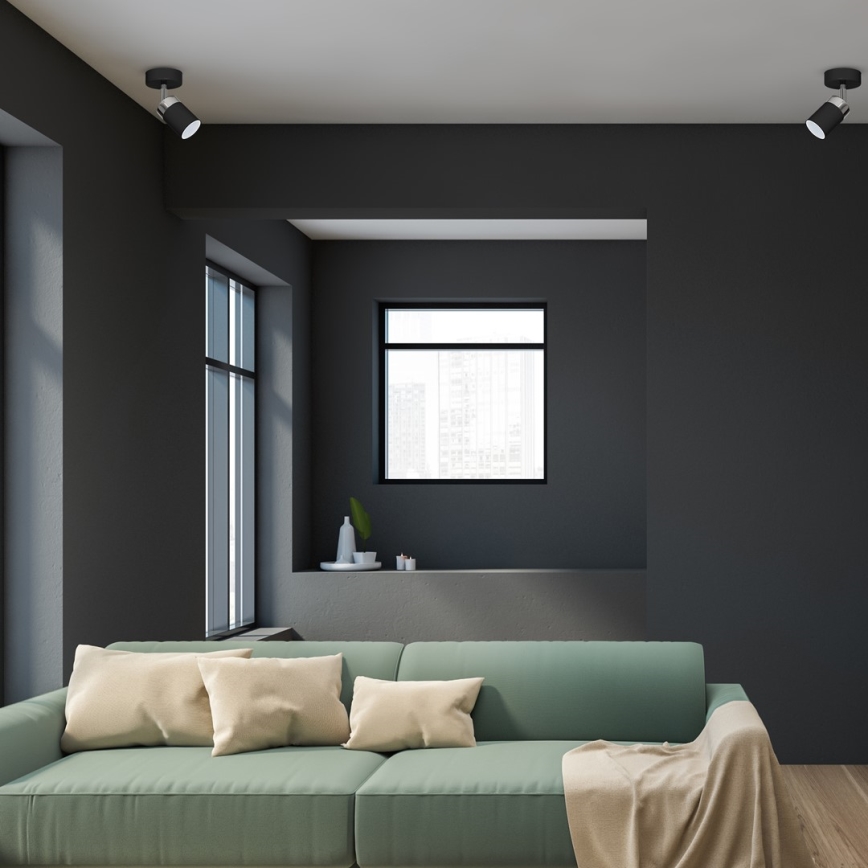 Bodové svietidlo JOKER 1xGU10/25W/230V čierna/lesklý chróm