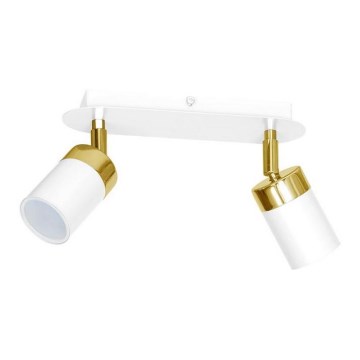 Bodové svietidlo JOKER 2xGU10/25W/230V biela/zlatá