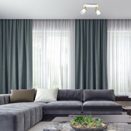 Bodové svietidlo JOKER 2xGU10/25W/230V biela/zlatá