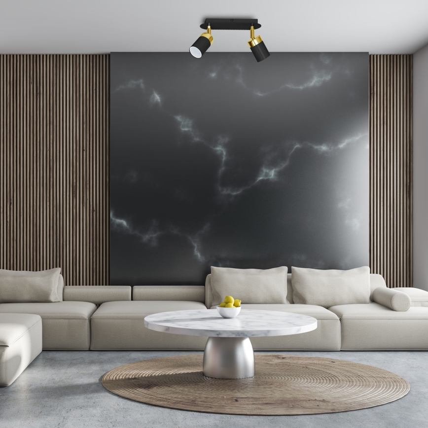 Bodové svietidlo JOKER 2xGU10/25W/230V čierna/zlatá