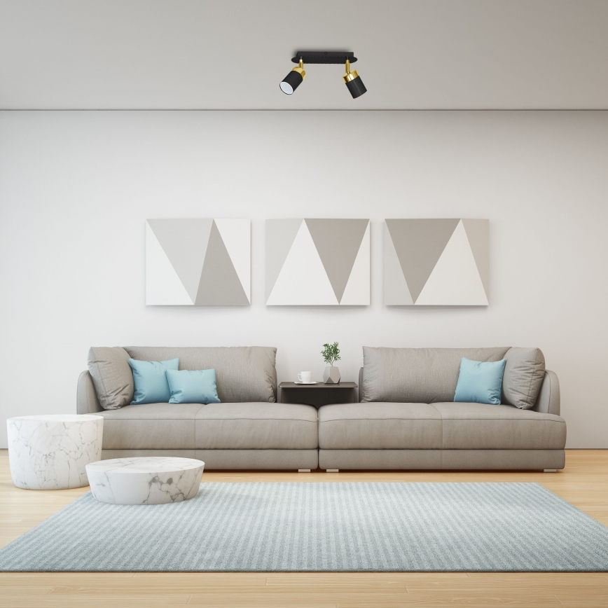 Bodové svietidlo JOKER 2xGU10/25W/230V čierna/zlatá