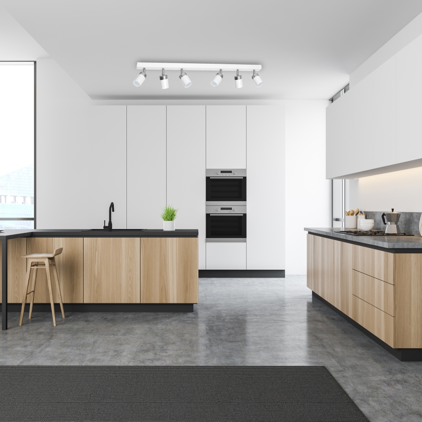 Bodové svietidlo JOKER 6xGU10/25W/230V biela/lesklý chróm