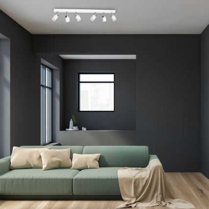 Bodové svietidlo JOKER 6xGU10/25W/230V biela/lesklý chróm