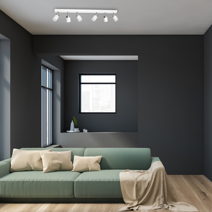 Bodové svietidlo JOKER 6xGU10/25W/230V biela/lesklý chróm