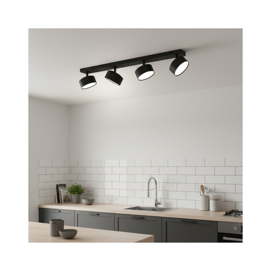 Bodové svietidlo LUNVIGO 4xGX53/35W/230V čierne