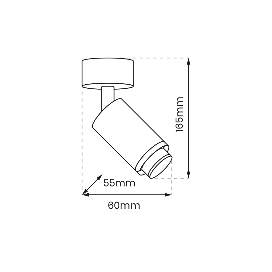 Bodové svietidlo MICA 1xGU10/25W/230V čierna
