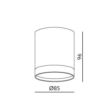 Bodové svietidlo OH12 1xGX53/35W/230V 9,6 cm čierne